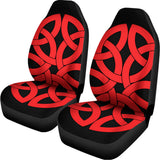 Red Celtic Knot Print Universal Fit Car Seat Covers 102422