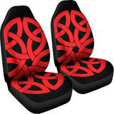 Red Celtic Knot Print Universal Fit Car Seat Covers 102422