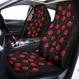 Red Cherry Pattern Print Universal Fit Car Seat Covers 102422