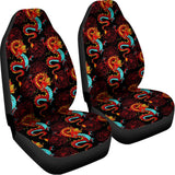 Red Dragon Lotus Pattern Print Universal Fit Car Seat Covers 102422