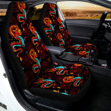 Red Dragon Lotus Pattern Print Universal Fit Car Seat Covers 102422