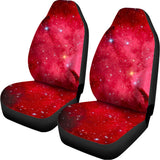 Red Galaxy Space Cloud Print Universal Fit Car Seat Covers 102422