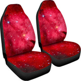 Red Galaxy Space Cloud Print Universal Fit Car Seat Covers 102422