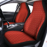 Red Geometric Japanese Pattern Print Universal Fit Car Seat Covers 102422