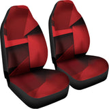 Red Geometric Print Universal Fit Car Seat Covers 102422