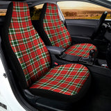 Red Green And White Tartan Pattern Print Universal Fit Car Seat Covers 102422