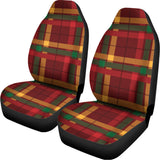 Red Green And Yellow Stewart Print Universal Fit Car Seat Covers 102422