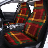 Red Green And Yellow Stewart Print Universal Fit Car Seat Covers 102422