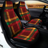 Red Green And Yellow Stewart Print Universal Fit Car Seat Covers 102422