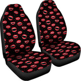 Red Halloween Vampire Lips Pattern Print Universal Fit Car Seat Covers 102422