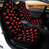 Red Halloween Vampire Lips Pattern Print Universal Fit Car Seat Covers 102422