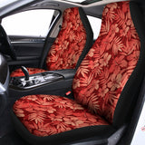 Red Hawaiian Tropical Pattern Print Universal Fit Car Seat Covers 102422