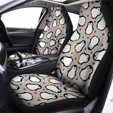 Red Heart And Penguin Pattern Print Universal Fit Car Seat Covers 102422