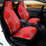 Red Heart Lollipop Pattern Print Universal Fit Car Seat Covers 102422