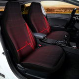 Red Heartbeat Print Universal Fit Car Seat Covers 102422