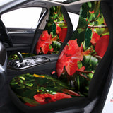 Red Hibiscus Flowers Print Universal Fit Car Seat Covers 102422