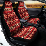 Red Indian Elephant Pattern Print Universal Fit Car Seat Covers 102422