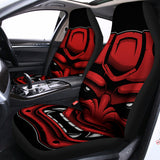 Red Japanese Demon Mask Print Universal Fit Car Seat Covers 102422