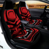 Red Japanese Demon Mask Print Universal Fit Car Seat Covers 102422