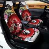 Red Japanese Dragon Tattoo Print Universal Fit Car Seat Covers 102422