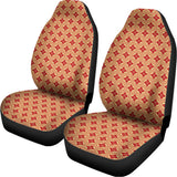 Red Japanese Flower Pattern Print Universal Fit Car Seat Covers 102422