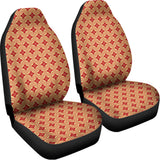 Red Japanese Flower Pattern Print Universal Fit Car Seat Covers 102422