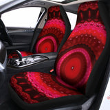 Red Kaleidoscope Print Universal Fit Car Seat Covers 102422