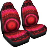 Red Kaleidoscope Print Universal Fit Car Seat Covers 102422