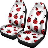 Red Ladybug Pattern Print Universal Fit Car Seat Covers 102422