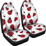 Red Ladybug Pattern Print Universal Fit Car Seat Covers 102422