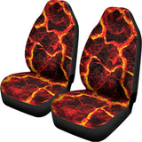 Red Lava Print Universal Fit Car Seat Covers 102422