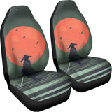 Red Moon Samurai Print Universal Fit Car Seat Covers 102422