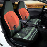 Red Moon Samurai Print Universal Fit Car Seat Covers 102422