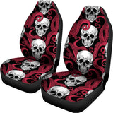 Red Octopus Skull Pattern Print Universal Fit Car Seat Covers 102422