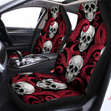 Red Octopus Skull Pattern Print Universal Fit Car Seat Covers 102422