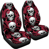 Red Octopus Skull Pattern Print Universal Fit Car Seat Covers 102422