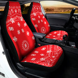 Red Paisley Bandana Print Universal Fit Car Seat Covers 102422