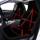Red Pentagram Symbol Print Universal Fit Car Seat Covers 102422