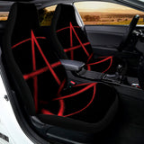 Red Pentagram Symbol Print Universal Fit Car Seat Covers 102422
