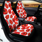 Red Poppy Pattern Print Universal Fit Car Seat Covers 102422