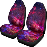 Red Purple Nebula Galaxy Space Print Universal Fit Car Seat Covers 102422
