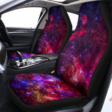 Red Purple Nebula Galaxy Space Print Universal Fit Car Seat Covers 102422