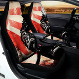 Red Rising Sun Samurai Print Universal Fit Car Seat Covers 102422