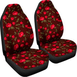 Red Rose Floral Flower Pattern Print Universal Fit Car Seat Covers 102422