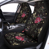 Red Rose Floral Pattern Print Universal Fit Car Seat Covers 102422