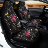 Red Rose Floral Pattern Print Universal Fit Car Seat Covers 102422