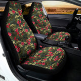 Red Rose Flower Camouflage Print Universal Fit Car Seat Covers 102422