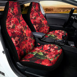 Red Rose Flower Print Universal Fit Car Seat Covers 102422