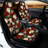 Red Rose Skull Pattern Print Universal Fit Car Seat Covers 102422
