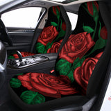 Red Roses Tattoo Print Universal Fit Car Seat Covers 102422